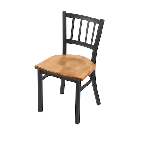 Holland Bar Stool Co 610 Contessa 18" Chair with Pewter Finish and Medium Maple Seat 61018PWMedMpl